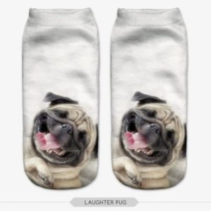 "LaughinPug" - 3D Socks